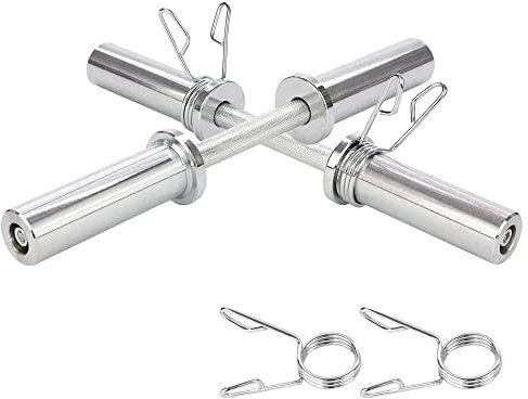 Kurzhanteln, 50 cm, Nr. 2 Langhanteln mit Federverschlüssen, Set Bodybuilding Home Gym Durchmesser 50 mm