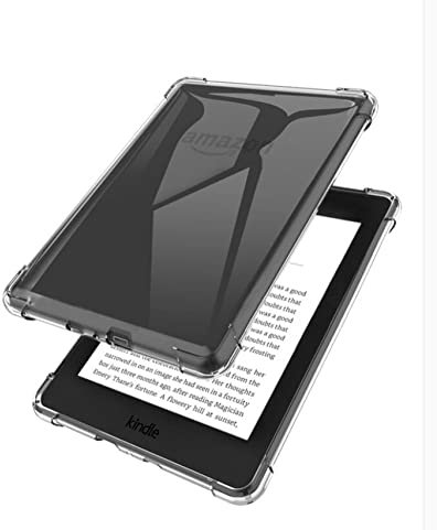 WunM Studio Hülle für 6 Kindle Paperwhite (NUR passend für die 10. Generation, 2018 veröffentlicht), Premium-Materialhülle mit Auto-Sleep/Wake, transparent, Ultraleicht, weich/TPU transparent