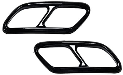 Auto Hinten Doppelauspuff Endrohr Aufkleber Abdeckung Trim Für Volvo Xc60 Xc90 S60 V60 S90 V90 Xc40(Black,2015-2021 xc90)