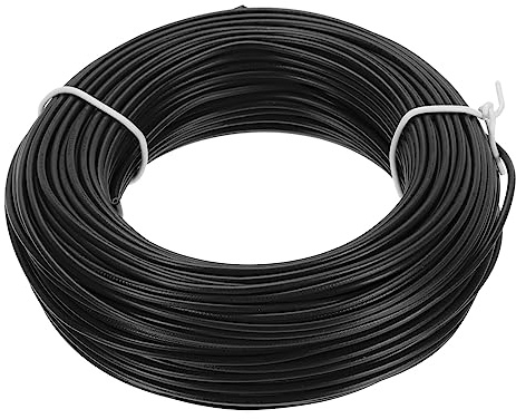 sourcing map Filo di collegamento in PVC incagliato 22AWG, filo di rame stagnato UL1007 elettrico 30m/100ft nero per collegamento interno