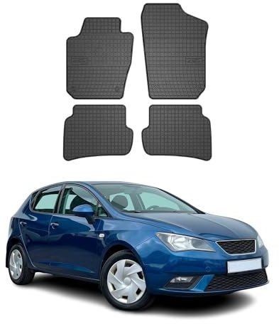 OMAC Gummi Fußmatten kompatibel mit Seat Ibiza IV 2008-2017 Automatten Gummi TPE Schwarz 4tlg