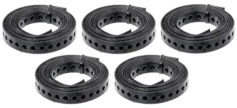 Alberts 848033 Lochband | mit oder ohne Abrollkasette | schwarz kunststoffbeschichtet | Breite 12 mm | Länge 1,5 m | 5er Set