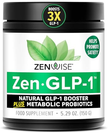 ZenGLP-1™ Natural GLP-1 Booster + Metabolic Probiotics to Help Control Hunger & Cravings, Support Digestive Health, Regularity & Bloating Relief, 15-Day Serving