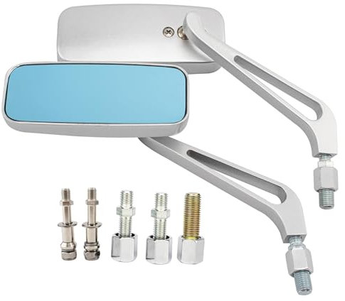 YUJYGAO M8 M10 chromés moto Rectangle rétroviseur guidon aile rétroviseur pour Bobber Sportster XL883 1200 48 Dyna Street Glide Softail Rock King Rocker