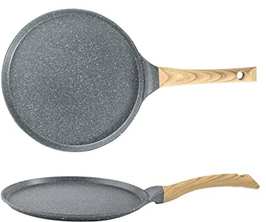 CHCWR Saucepan Pancake Pan Frying Pot with Wooden Handle Omelet Saucepan Cooking Steak Pan Kitchenware Wok