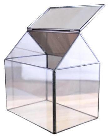 jardinière Terrarium Terrarium géométrique en Verre en Forme de Maison pour Plantes succulentes, Pot de Fleurs pour Plantes aériennes Plantes aériennes