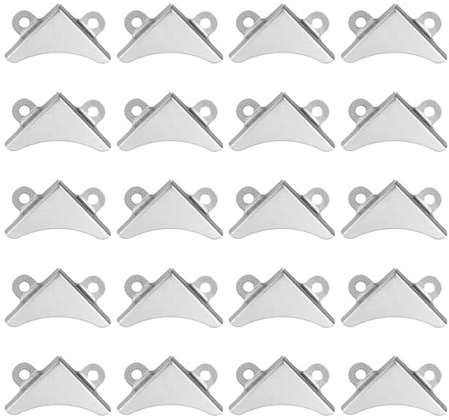 TRKETK 20 Stück Spiegel-Eck-Halterungen Ersatz Metall Spiegelhalter Clips Spiegel Aufhängeset Spiegel-Eckbefestigung für Installation von Glasspiegeln und Hängendem Zubehör für Badezimmer