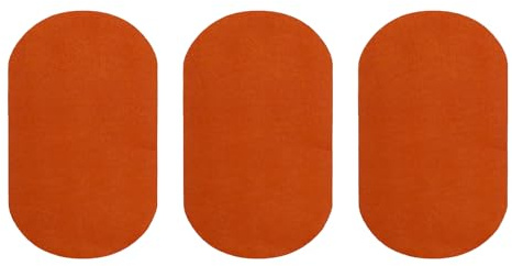 QUARKZMAN 3 stycken lappar för strykning, 180 x 110 mm armbågar knän mockatyg lappar, kvadratiska stryklappar lappar lappar för reparation lappar, kläder, hantverk, byxor, skjortor, orange