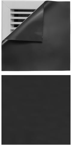 PATIKIL Couvercles De Ventilation Magnétiques Carrés 14x14 Pouces, 2 Pièces Couvercles De Bouche D'Aération Pour Sol Mur Plafond Couvercle Anti-Bruit, Noir