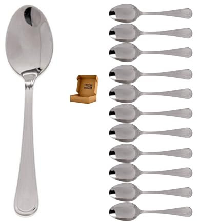 12 x Cuchara Moka Cafe Pequeña 12 cm - Cubiertos Oxford - Envio 24 H - Cubiertos Elegantes de Acero inoxidable - Alar Cok - Anticorrosión y Desgaste - Uso Doméstico y Profesional (Cucahara Moka)