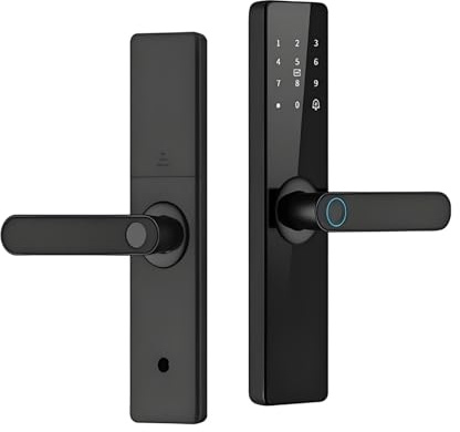 BOGJFC F17 Serratura Smart WiFi Impronta Digitale Password Carta Chiave Meccanica App Tuya Alluminio Serratura Elettronica Per Porta Legno Acciaio Ottone 22 x 240 (4085)