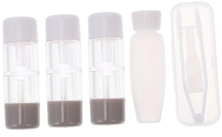 Hemobllo 3 pièces Boîte de Rangement Lentilles de Contact Transparentes avec Bouteille et Pince Étui Portable pour Lentilles Kit de Voyage Pratique