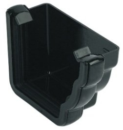 FLOPLAST Stopends - External R/H REN2B for 110mm Niagara Ogee System (Black)