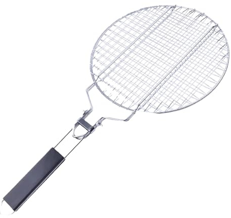 Grille de Cuisson | Accessoire de Cuisine Rond Pliable à Poignée Amovible,Gril Pliable pour Poisson et Aliments pour Barbecue | pour Cuisine D'extérieur Maison Restaurant Pique-nique Camping Viande Po