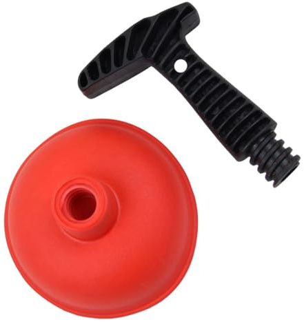 Toddmomy Desatascador Manual de Fregadero Rojo de Tpr, Herramienta para Destapar Desagües de Cocina y Baño, Limpiador Práctico para Obstrucciones Mango Ergonómico Fácil de Usar