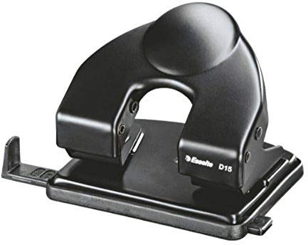 Leitz 177008 håltagare D15, för 15 ark, med anslagskant, svart