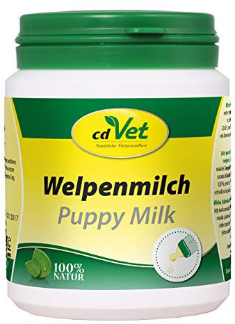 cdVet Naturprodukte Welpenmilch 90 g - Hund, Katze, Nager - Milchaustausch-Ergänzungsgfuttermittel - Ersatzmilch - Anteil an hochwertigem Kolostrum - stabil bleibende Verdauung - Abwehrkomponenten -