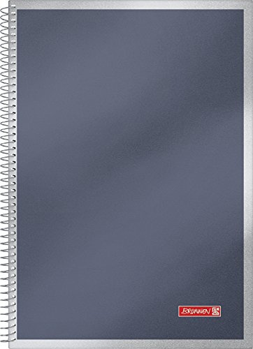 Brunnen 106793580 spiralnotisbok Vivendi metallic (Hardcover ett band, A5, rutig med kantning och rubrik, 100 ark) 1 st. A4 svart
