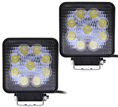 Greenmigo 2X 27W Auto LED Offroad Arbeitsscheinwerfer Arbeitsleuchte 12V 24V Spot Strahl Rückfahrscheinwerfer Quadrat für Traktor