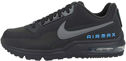 NIKE Air Max Ltd 3 herr Sneaker, Svart Anthracit Cool Grå Lt Current Blå 002, 47 EU