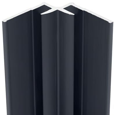 Schulte DecoDesign Profil Eckverbinder in Ecke, 210 cm, Anthrazit, Verbindungsprofil für Duschrückwände und Wandverkleidung bis 3 mm, D1901321 677