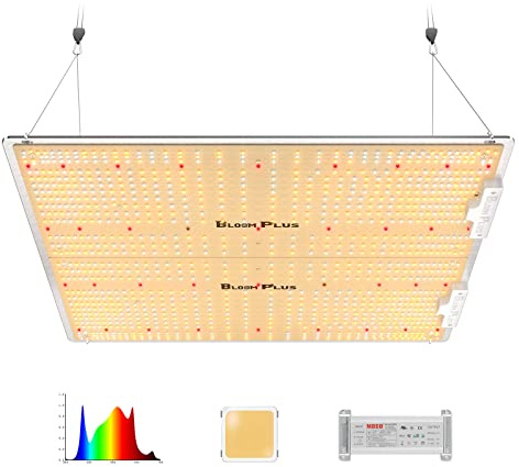 BLOOM PLUS LED Grow Lampe BP3000 Pflanzenlampe Vollspektrum LED Grow Light für Indoor Gartenarbeit Gemüse und Blumenpflanzung Pflanzen anzuchtlampe mit 1174 Samsung Dioden