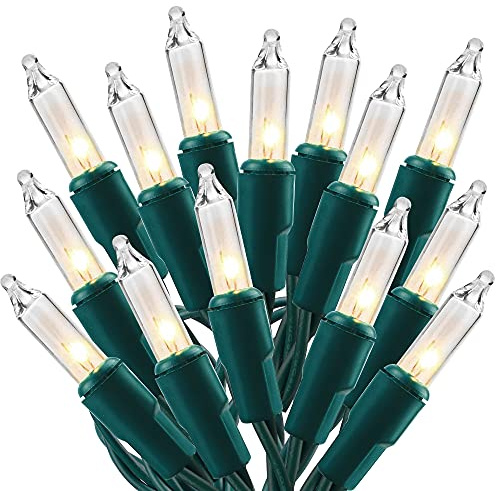 Christmas Lights, 150 Count 29 FT Christmas Mini String Lights, Green Wire Fairy Light, 120V UL Certified Connectable Xmas Tree Light for Patio, Holiday, Party, Outdoor Indoor Decoration, Warm White
