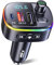 Mohard Bluetooth Auto, QC3.0 & PD 18W USB C Trasmettitore FM Bluetooth Auto, Supporto Chiamate Vivavoce Adattatore Radio Veicoli Kit Cavi per Amplificatori Hifi, 9 RGB Retroilluminati Siri Assistant