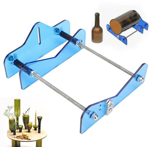 Tagliabottiglie di Vetro, PC Vino Birra Champagne Bottiglie di Whisky Set di Macchine da Taglio Testa Tagliavetro a Rullo per Progetti Fai-Da-Te