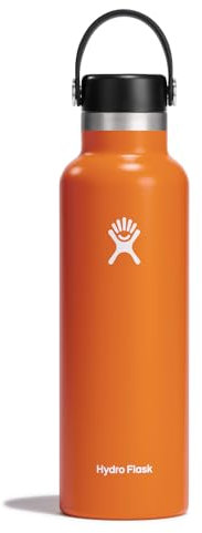 HYDRO FLASK - Trinkflasche 621ml (21oz) - Isolierte Wasserflasche aus Edelstahl - Sportflasche mit auslaufsicherem Flex Deckel & Gurt - Thermoflasche Spülmaschinenfest - Kleine Öffnung - Mesa