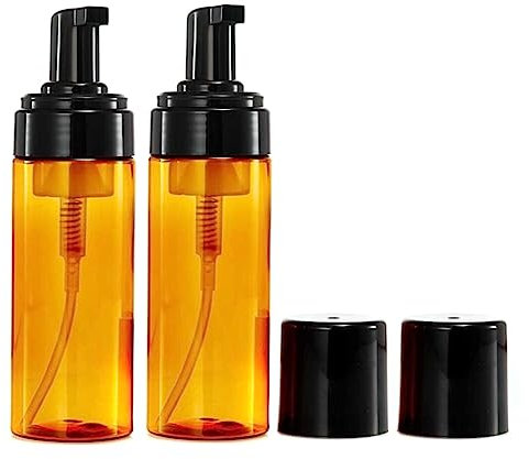 2 Stück 100 ml leere Schaum-Pumpflasche Schaumpumpe Seifenspender Reise Schaumspender Kunststoff Schaumspender Flasche Kosmetikbehälter für Handseife Shampoo Körperwäsche