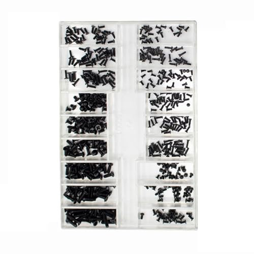 500 Stück Kreuzschlitzschrauben-Set, Mini-Elektronik-Reparatur-Zubehör-Set mit Kunststoffbox für Laptop/Schmuck/Uhr/Brille (Set D)