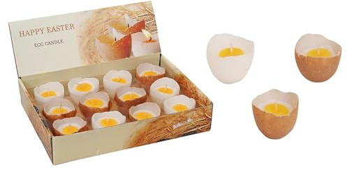 12 x Eierkerze Ostern im Display - Kerze Ei, Osterkerze, Eier, Osterdeko, Deko Frühling Frühjahr