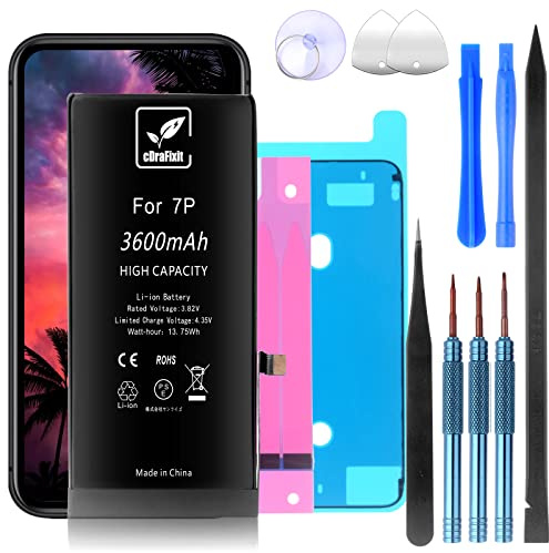 Akku für iPhone 7P 3600mAh, Ersatzakku mit hoher Kapazität und Allen Reparaturwerkzeugen｜Batterie kompatibel mit iPhone 7 Plus