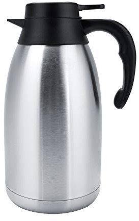 NDNCZDHC Caffettiera Termica da 2 Litri con Coperchio Brocca Sottovuoto Isolata in Acciaio Inossidabile Teiera d'Argento Teiera per La Casa