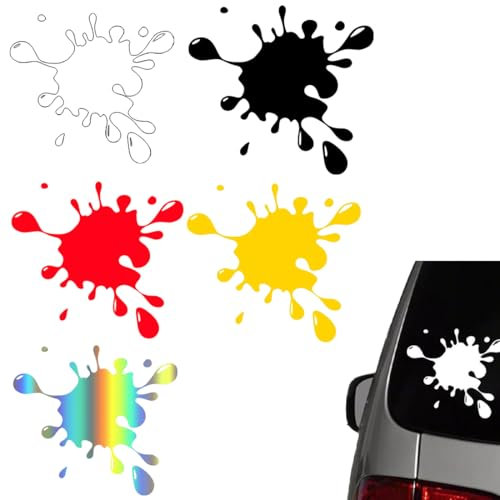 5 fogli adesivi per auto Splatter Splatter Kit per auto,adesivi per auto Splatter Splatter Kit per auto,veicoli,scooter,ciclomotori,casco da motociclista,bici,laptop,smartphone