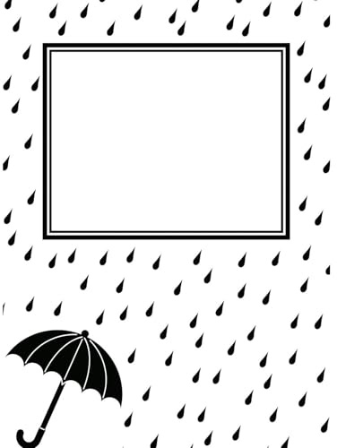 Vaessen Creative Prägeschablone Regentropfen & Regenschirm 14,6 x 10,7 cm – Embossing Folder für Karten Basteln, Scrapbooking, Journaling – Wiederverwendbar, Präzise Ergebnisse, Für Stanzmaschinen