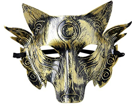 Homoyoyo Vintage Wolf Halbmaske Für Erwachsene - 4 Stücke Wolf Kopfmaske Für Karneval - Cosplay Und Partys Hochwertige Maske Für Beeindruckende Auftritte Und Festivals