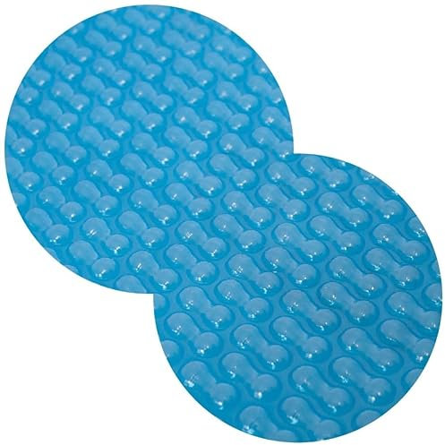 EVOLUTION® Solarplane Light Blue GeoBubble 400 µm - Solarfolie 360 x 625 cm für Achtformbecken, effiziente Poolabdeckung mit Wärmespeicherung & Verdunstungsschutz