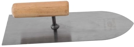 Homoyoyo Edelstahl Glättkelle Putzkelle mit Holzgriff Rutschfestes Trockenbauwerkzeug für Wandputz und Beton Ergonomisch Langlebig Maurerkelle für Innenwandbeschichtungen