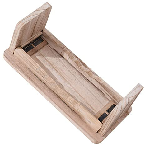 ifundom Meditationshocker Holz Klappbar Tragbarer Zen Hocker Klein Rutschfester Kniemattenhocker Für Meditation Und Gebet Leicht Zu Transportieren Robuste Naturholzstruktur