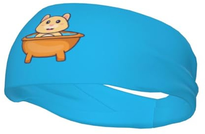 Bandeaux de sport antidérapants en forme de lapin mignon prenant un bain pour hommes et femmes, pour la gym, le basket-ball, le yoga