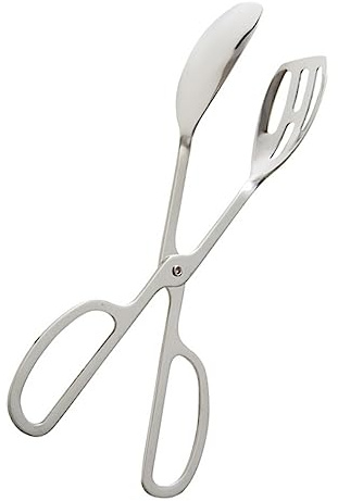 Sosoport 1 pièce Pince à Salade Acier Inoxydable Clip de Service Solide pour Aliments Design Ergonomique et Polyvalent pour Barbecue et Buffet Argenté