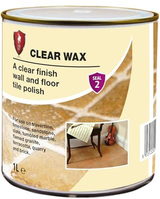 LTP Clear Wax |Sealing Polish for Wall, Floor Tiles and Stone Clear Finish|For use on travertine, limestone, sandstone, slate, tumbled marble, flamed granite, terracotta, quarry and brick -1L