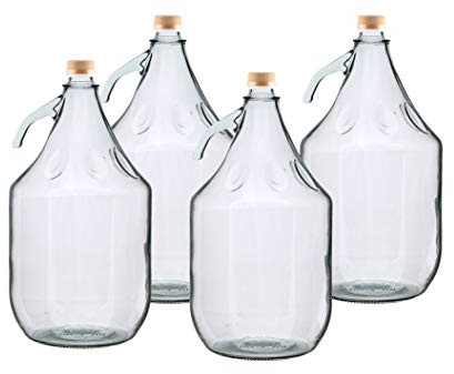 Ballon de fermentation avec bouchon, tube et fermeture visée 16 pièces 5 l BDG5Z
