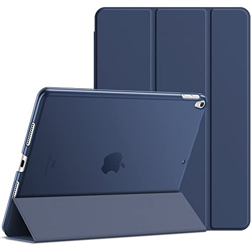 JETech Hülle für iPad Pro 10,5 2017, iPad Air 3. Gen 2019, Navy | Schlanke Transluzent Rückseite, Dreifach-Ständer, Auto Schlafen/Wachen