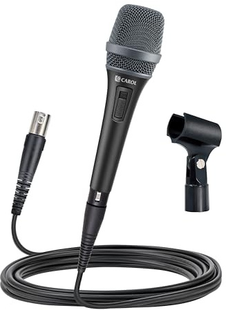 CAROL Dynamic Microphone Vocal with Super-Cardiod Unidirectional, Top Choice for Live Stage Performance Noise Cancelling AHNC Technology, PS-1 Black (AC900S)