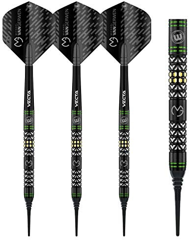 Winmau Michael Van Gerwen MvG Vantage 90% Tungsten Darts Set with Flights and Stems (Shafts)