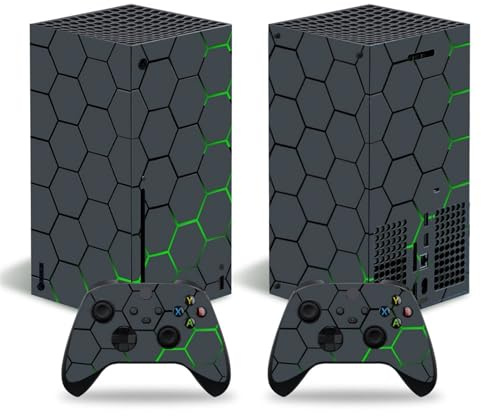 TANMii Housse Protection Vinyle Console pour Xbox Series X Skins Wrap Sticker avec Deux Autocollants Contrôleur sans Fil Gratuits(01345) FasPlate Skins Protecteurs