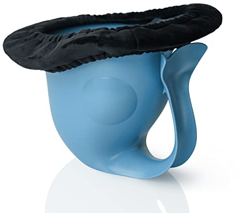 EASICOZI Potty for Newborn Baby Potty Training; for Diaper Free Baby Elimination Communication Indoor & Outdoor; Attractive Fish Shape (Blue)